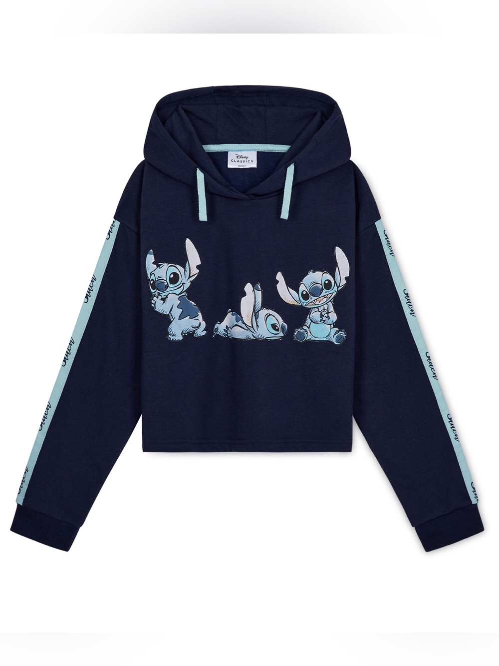 Disney Stitch Hoodie for Girls - Cropped Sweatshirt 9/10 yrs